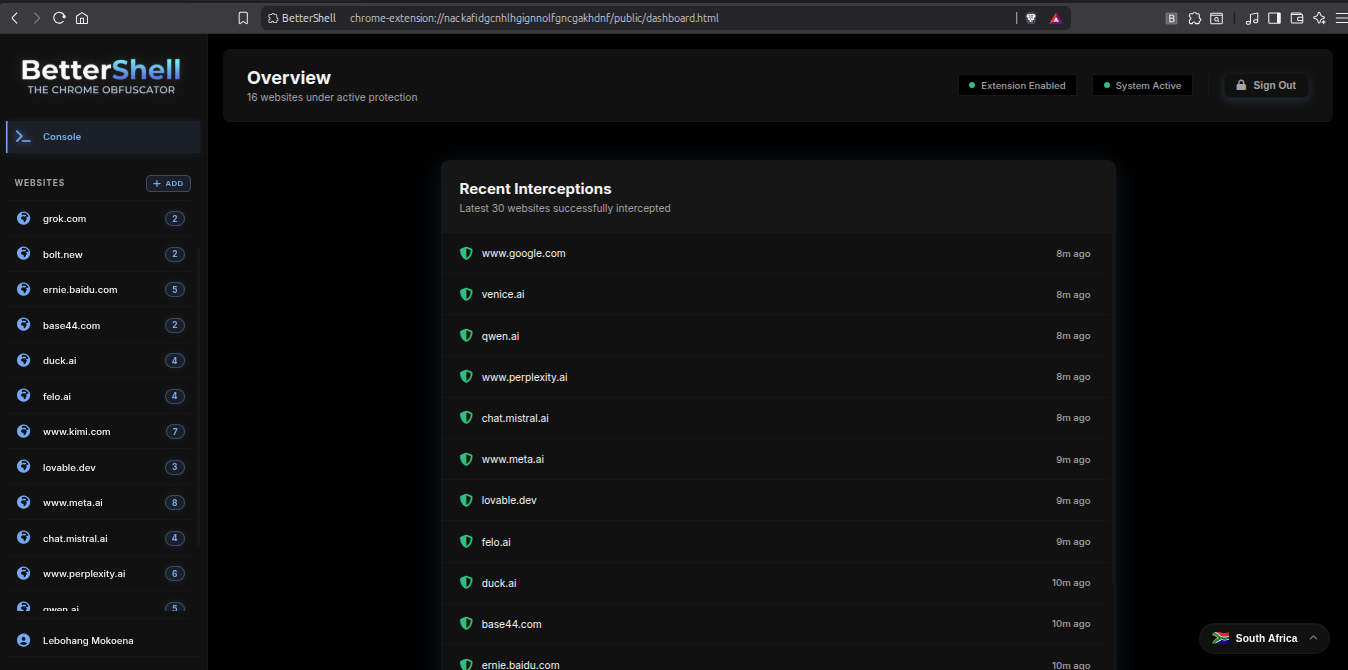 BetterShell Console Preview